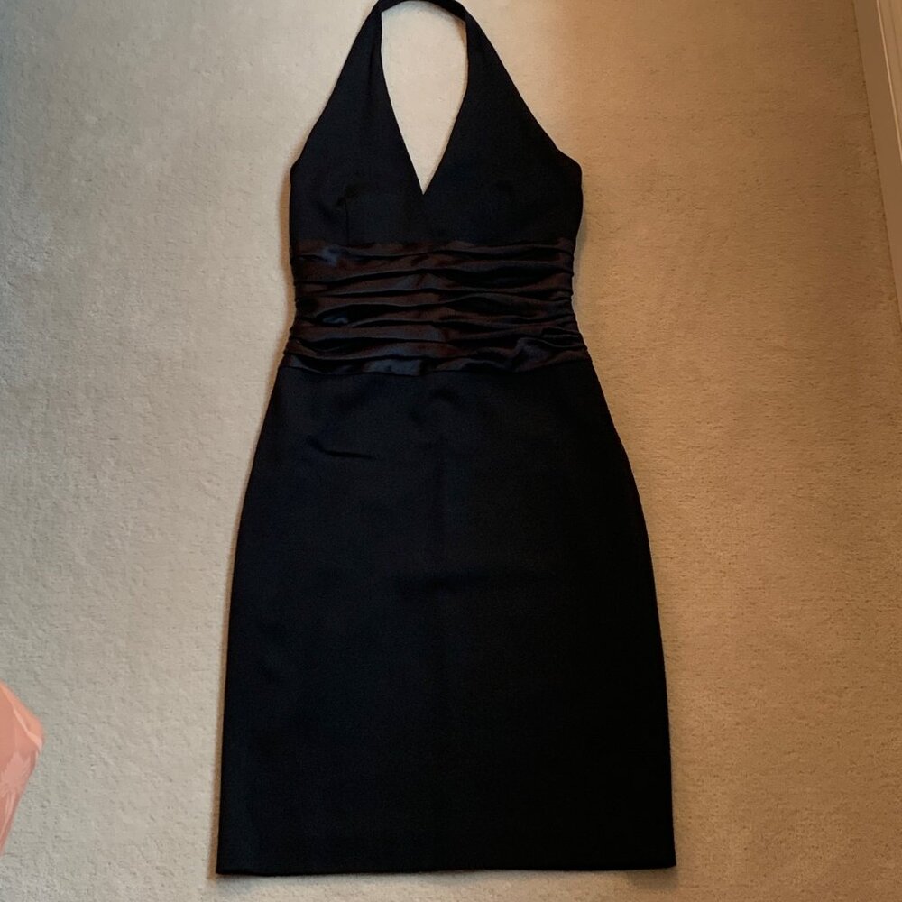 Donna Karan black halter dress for all seasons.  Size 2.  worn only one time